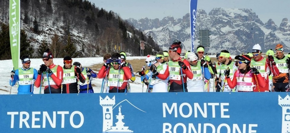 La partenza della Viote Monte Bondone Nordic Ski Marathon in tecnica skating (foto Alice Russolo, Daniele Mosna)